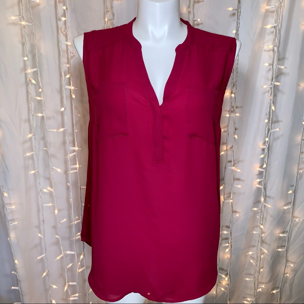 Torrid Magenta Georgette Pullover Sleeveless Blou… - image 4